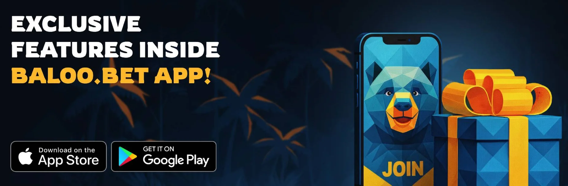 Baloobet app banner με προβολή σε κινητό και έμφαση στο download